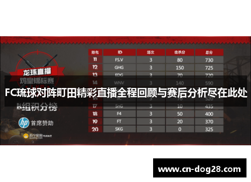 FC琉球对阵町田精彩直播全程回顾与赛后分析尽在此处